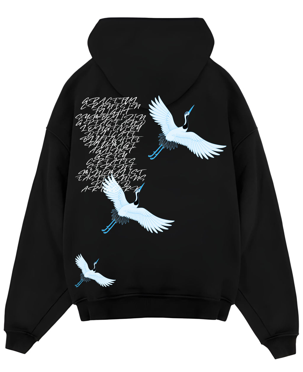 Black Oversized Hoodie Back Design