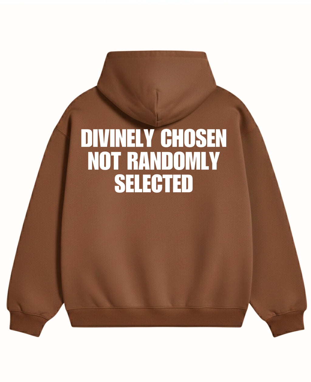 Mocha Brown Oversized Hoodie Back Design