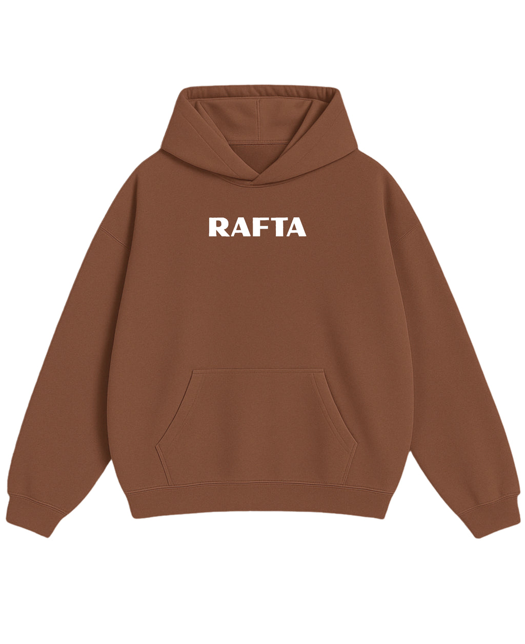 Mocha Brown Oversized Hoodie Front Design