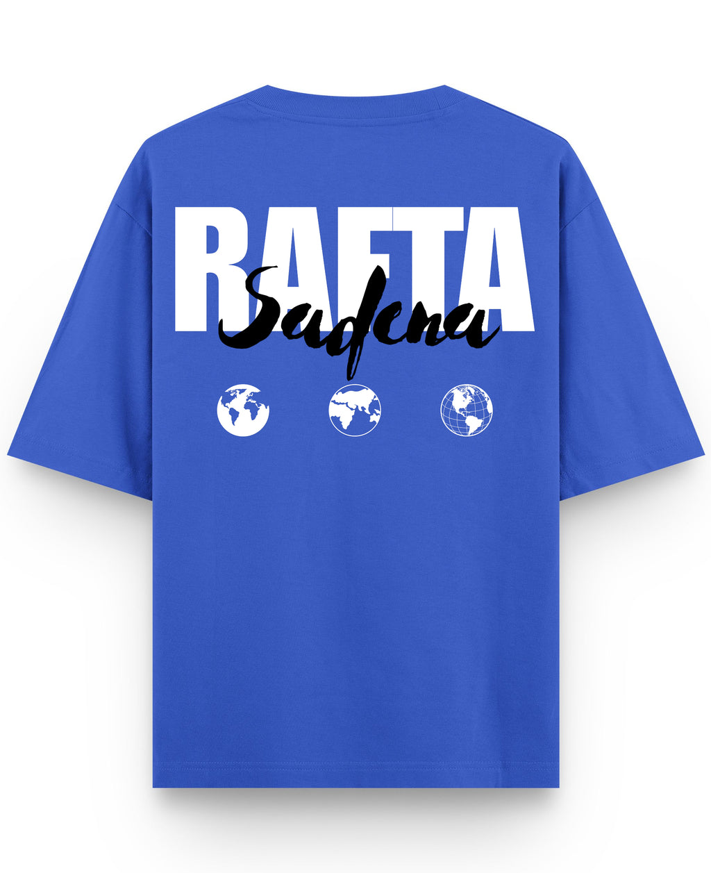 Royal Blue Oversized T-Shirt Back Design