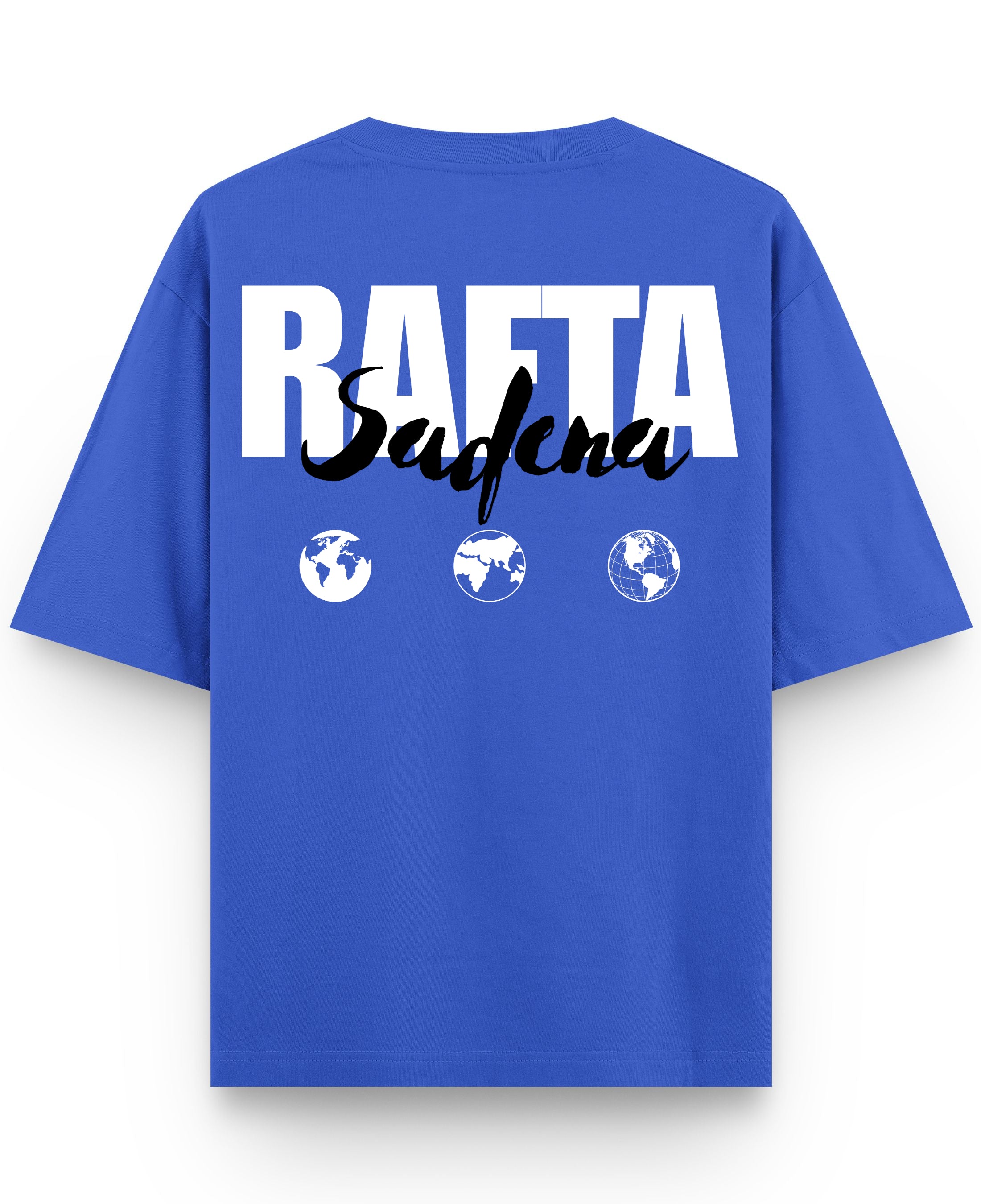 Royal Blue Oversized T-Shirt Back Design