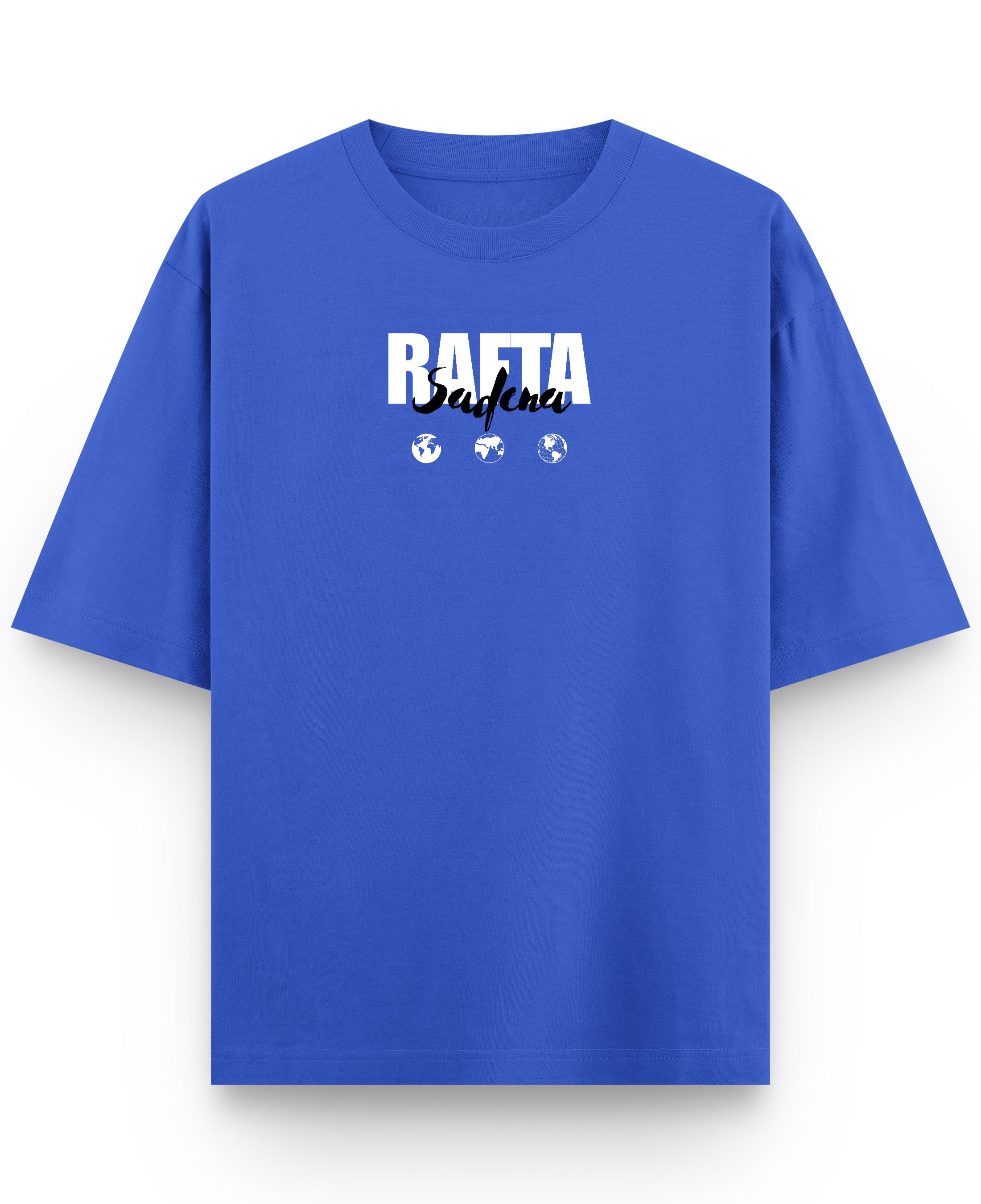 Royal Blue Oversized T-Shirt Front Design