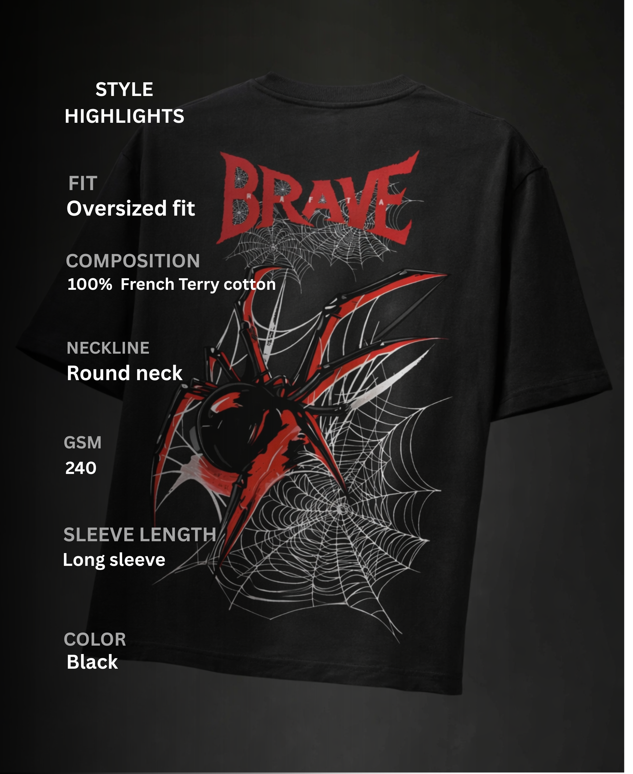 Spider Brave Oversized t shirt