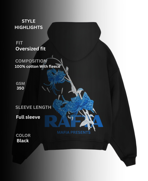 Blue Lotus Hoodie Oversized hoodie
